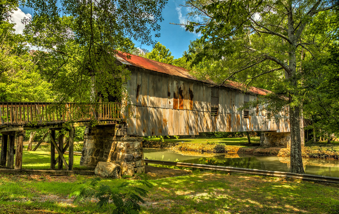 The covered bridges in Alabama