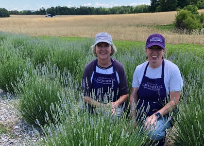 Mother and Daughter with Lavender crop